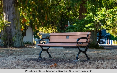 Wishbone Classic Memorial Bench in Qualicum Beach BC-2